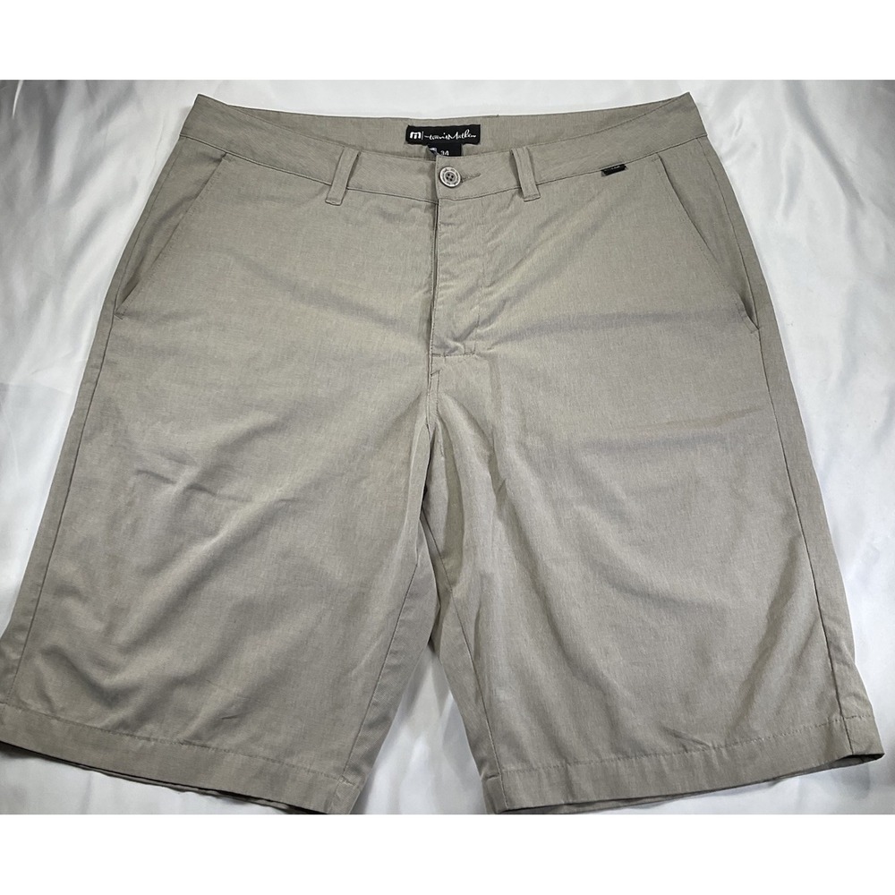Travis Mathew Beige Flat Front Chino Style Casual Short Men's Size 34 7
